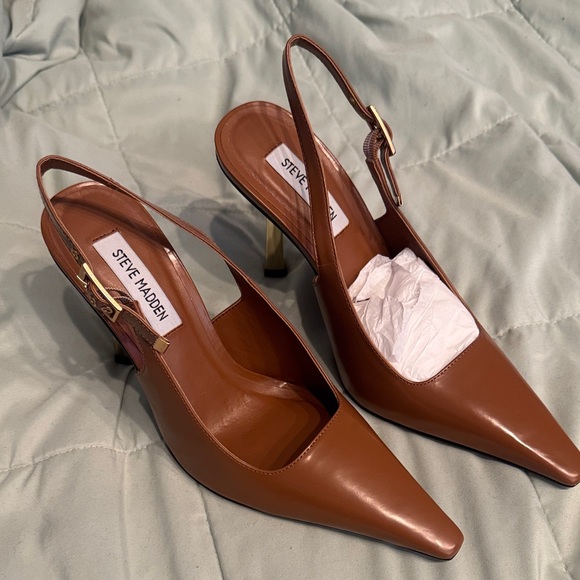 Steve Madden Shoes - Steve Madden Brown Slingback Heels